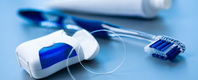 toothbrush and floss